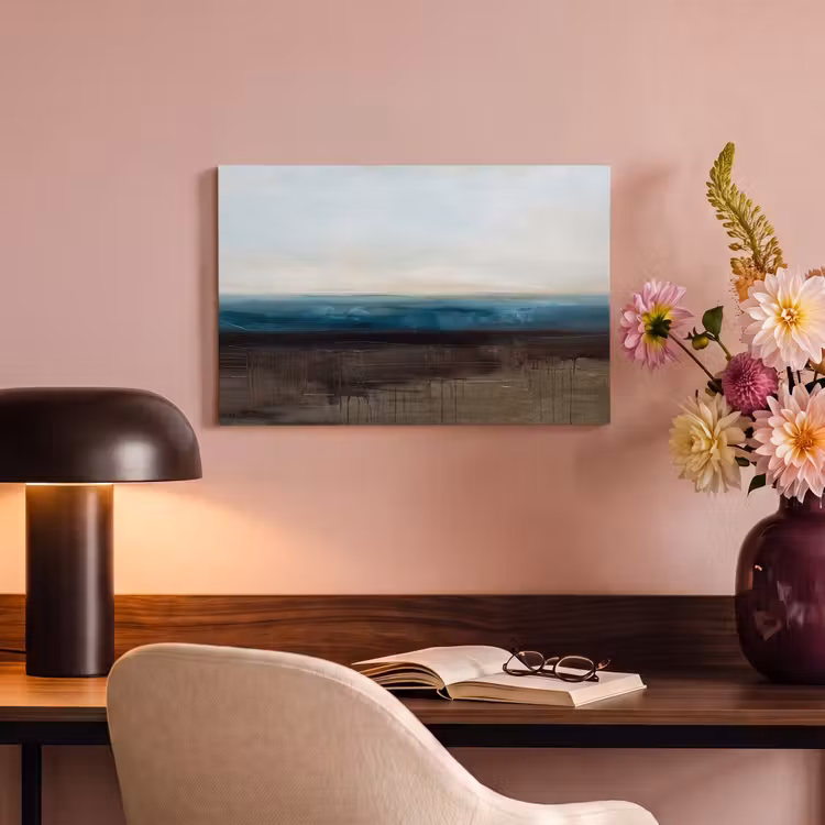 Abstract - Landschap - Horizon - Blauw - Modern canvas 2cm klein -sfeer4