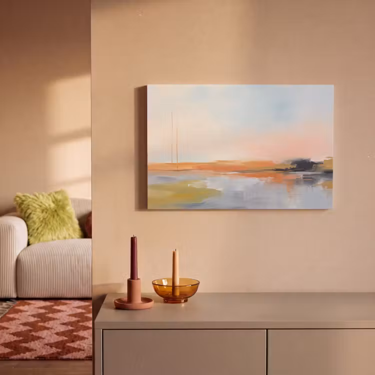 Abstract - Landschap - Horizon - Modern - Kleurrijk canvas 2cm klein -sfeer1