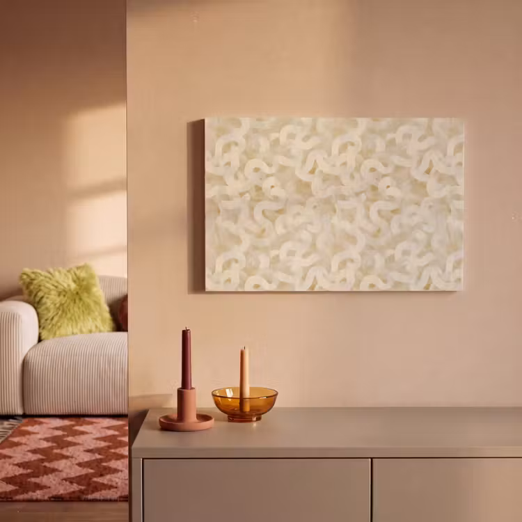 Abstract - Lijnen - Beige canvas 2cm klein 34 -sfeer1