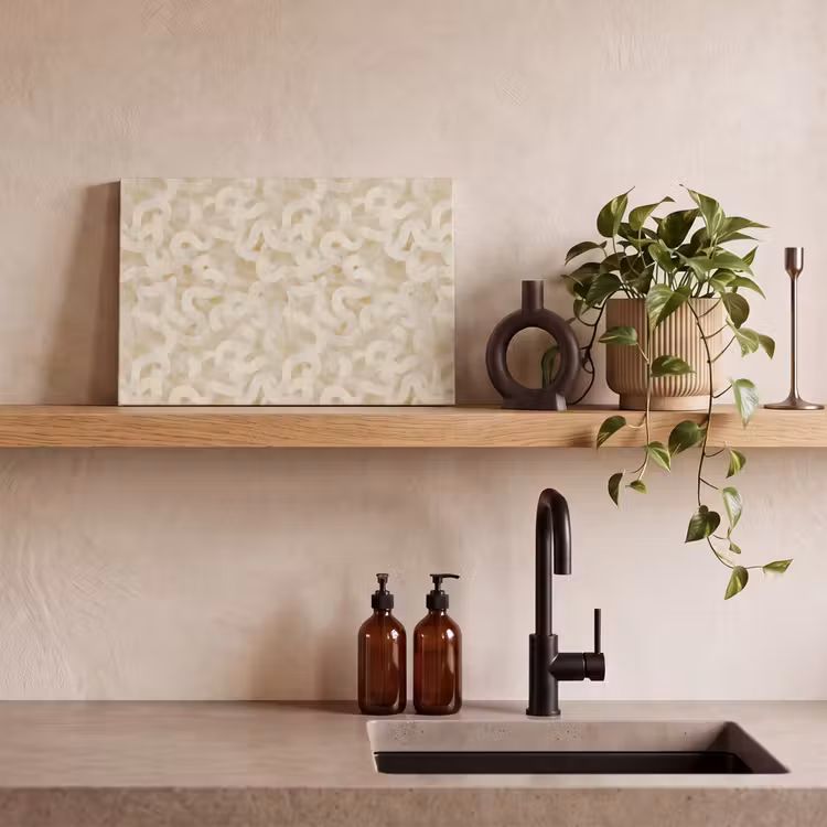 Abstract - Lijnen - Beige canvas 2cm klein 34 -sfeer3