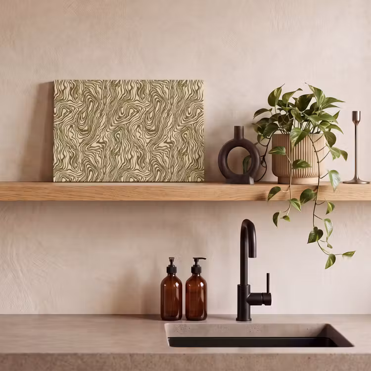 Abstract - Marmer - Groen canvas 2cm klein 34 -sfeer3
