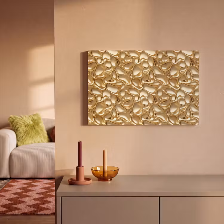 Abstract - Modern - Goud canvas 2cm klein 34 -sfeer1
