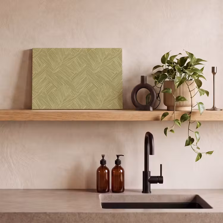 Abstract - Modern - Groen canvas 2cm klein 34 -sfeer3