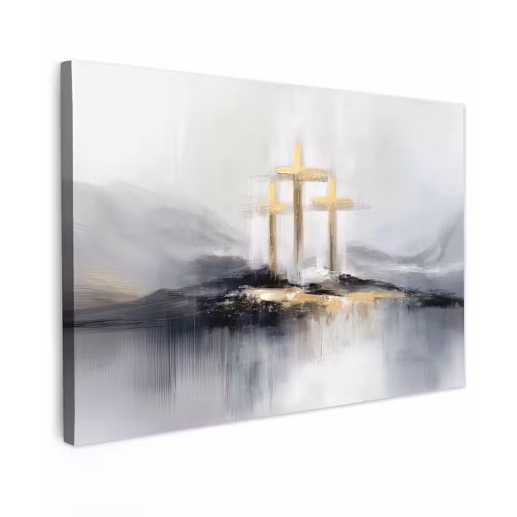 Abstract - Schilderij - Christendom - Kruis canvas 2cm klein -z3d