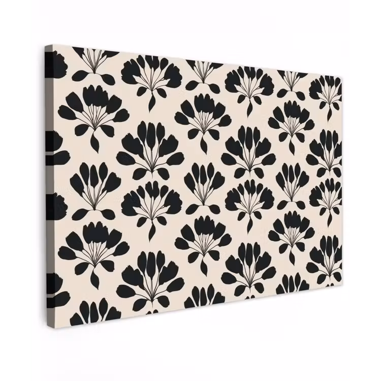 Abstract - Patroon - Zwart canvas 2cm klein 34 -z3d