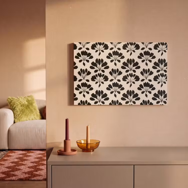 Abstract - Patroon - Zwart canvas 2cm klein 34 -sfeer1