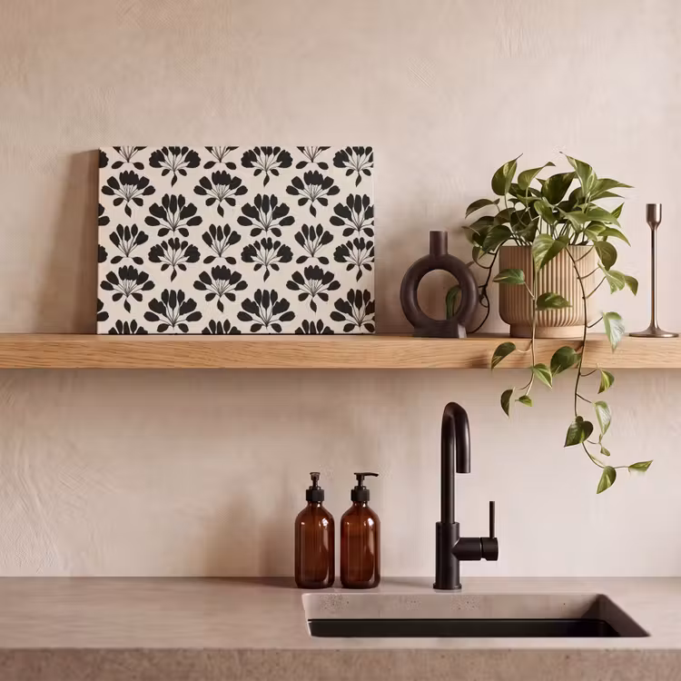 Abstract - Patroon - Zwart canvas 2cm klein 34 -sfeer3