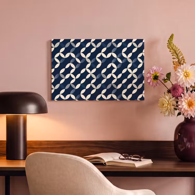 Abstract - Patroon - Blauw canvas 2cm klein 34 -sfeer4