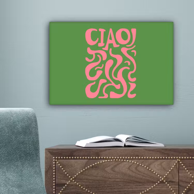 Abstract - Roze - Ciao - Vormen canvas 2cm klein -sfeer4