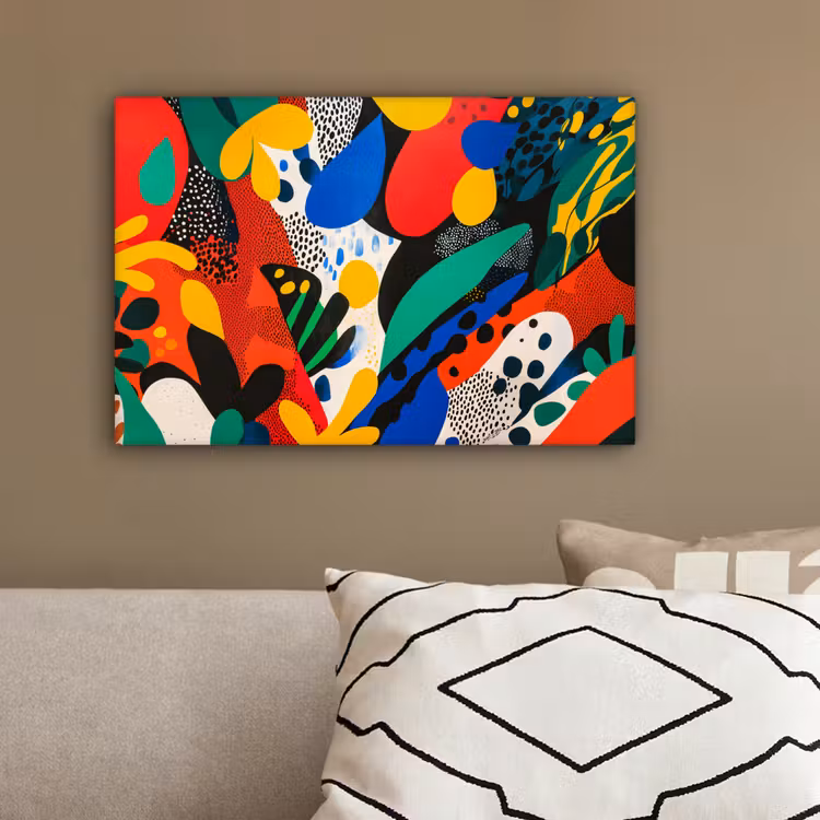 Abstract - Planten - Vormen - Kleurrijk canvas 2cm klein -sfeer3