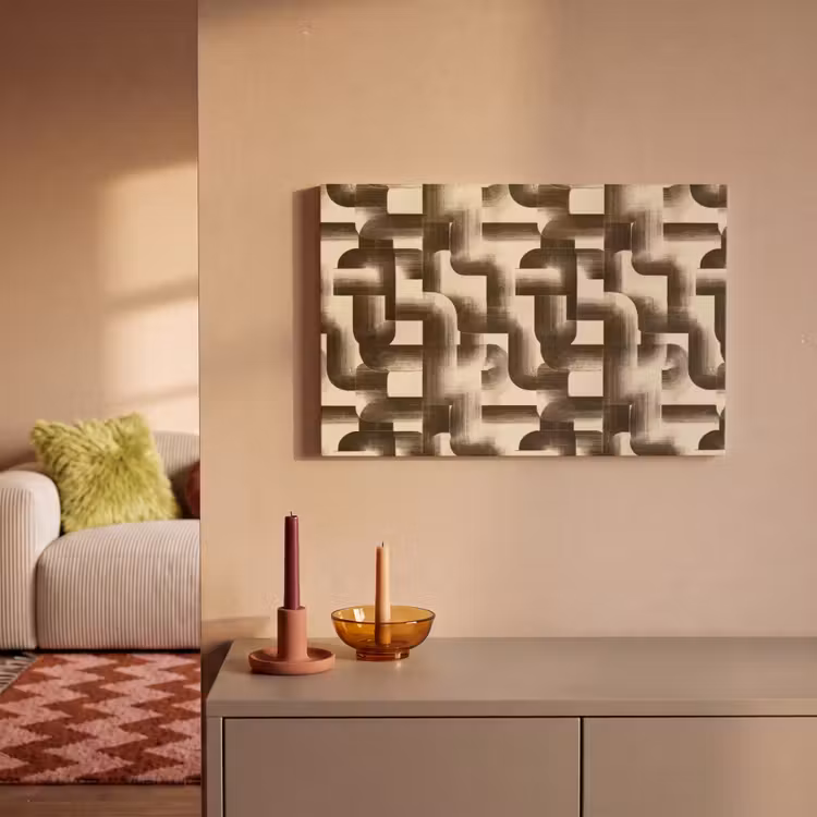 Abstract - Retro - Zwart canvas 2cm klein 34 -sfeer1