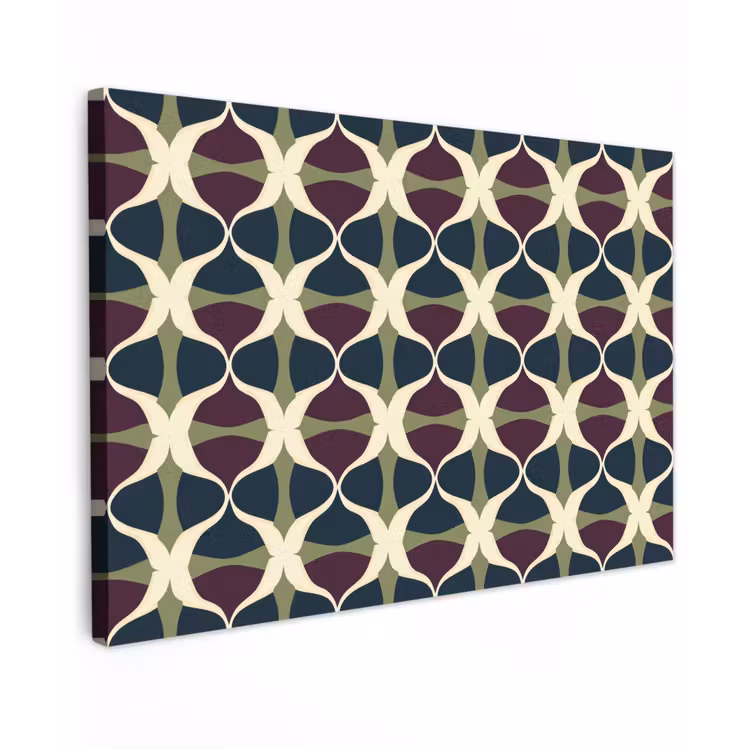Abstract - Retro - Kleurrijk canvas 2cm klein 34 -z3d