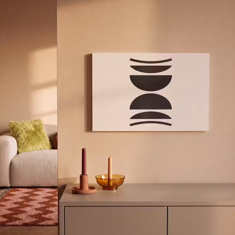 Canvas Print - Abstract - Shapes - Black - Abstract - Vormen - Zwart canvas 2cm klein