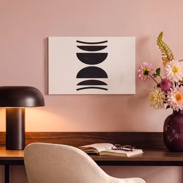 Canvas Print - Abstract - Shapes - Black - Abstract - Vormen - Zwart canvas 2cm klein