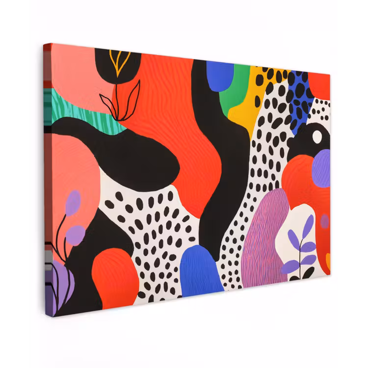 Abstract - Vormen - Kleuren - Stippen canvas 2cm klein -z3d
