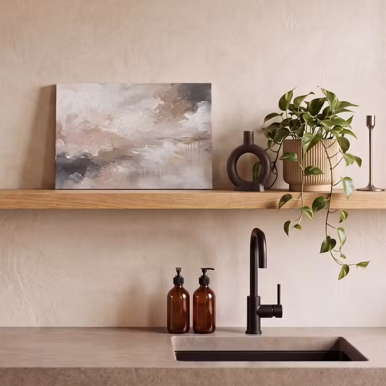Abstract - Textuur - Kunst - Modern - Beige canvas 2cm klein -sfeer3