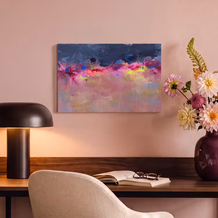 Abstract - Textuur - Kleuren - Modern - Roze canvas 2cm klein -sfeer4