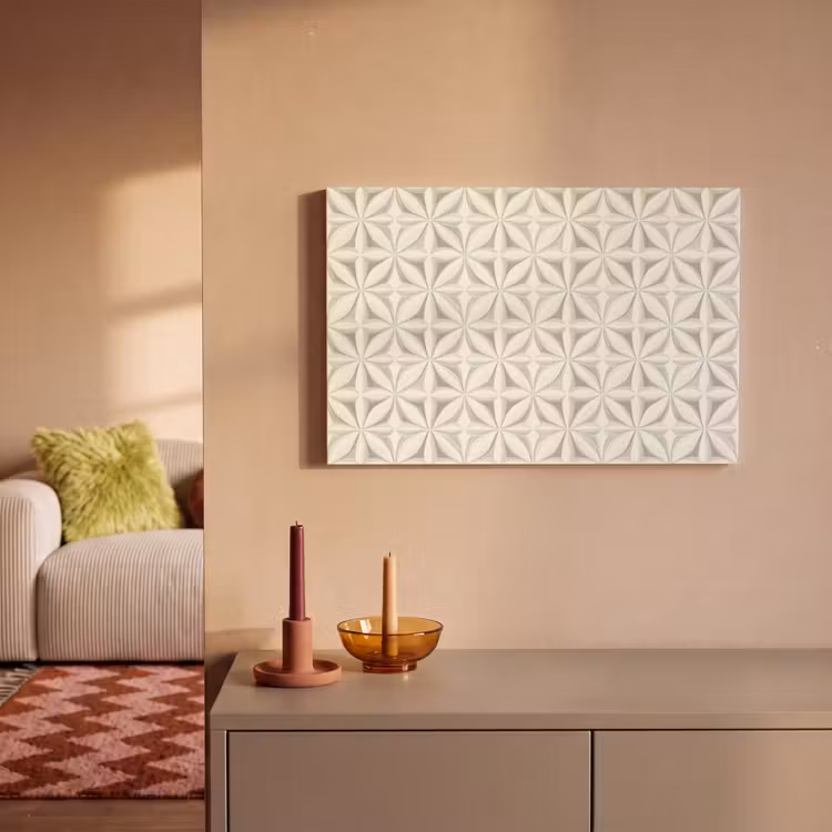 Abstract - Structuur - Grijs - Wit canvas 2cm klein 34 -sfeer1