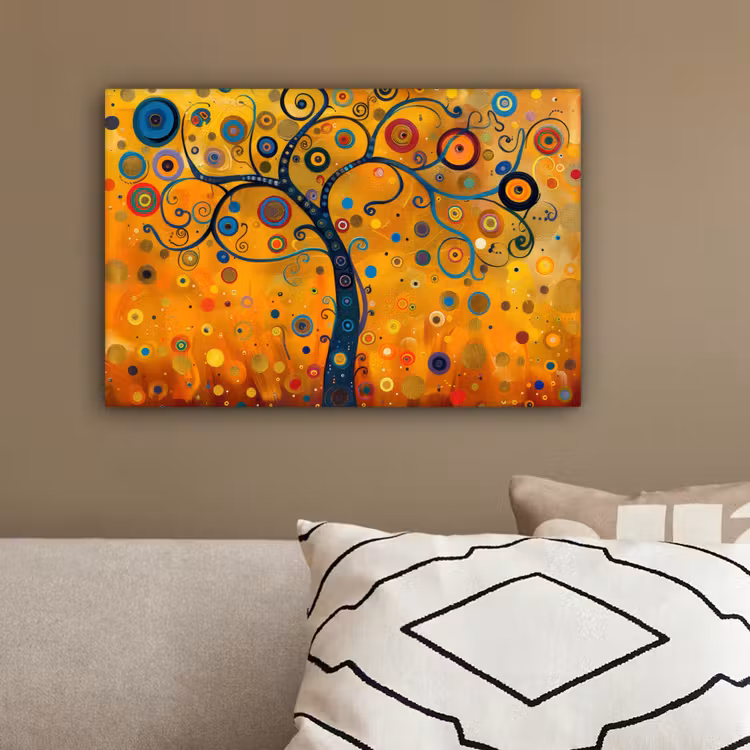 Abstract - Boom - Levensboom - Modern canvas 2cm klein -sfeer3