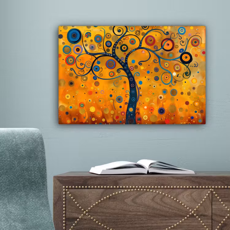Abstract - Boom - Levensboom - Modern canvas 2cm klein -sfeer4