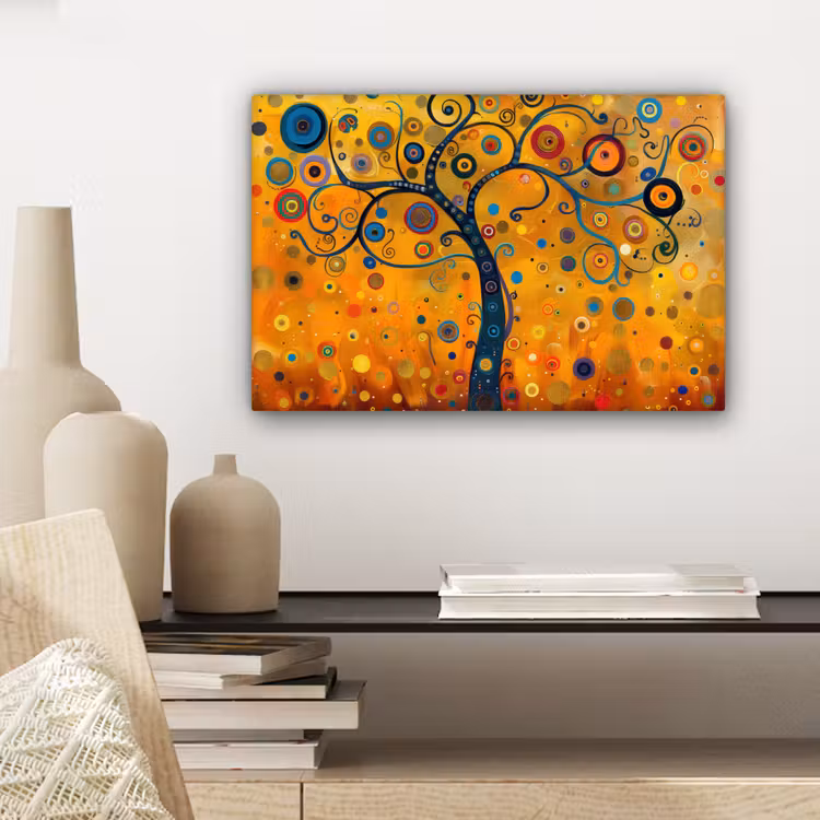 Abstract - Boom - Levensboom - Modern canvas 2cm klein -sfeer6