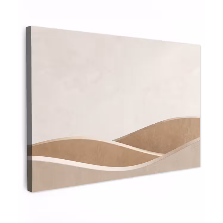 Abstract - Golven - Modern - Beige canvas 2cm klein -z3d