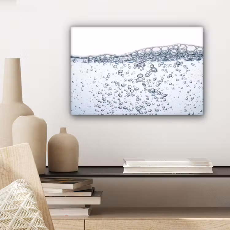 Luchtbellen - Water - Dynamisch canvas 2cm klein -sfeer6