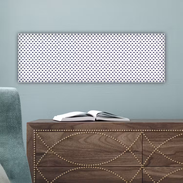 Anker - Hart - Blauw - Wit canvas 2cm klein 828 -sfeer4