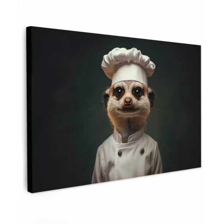 Dier - Kok - Stokstaartje canvas 2cm klein -z3d