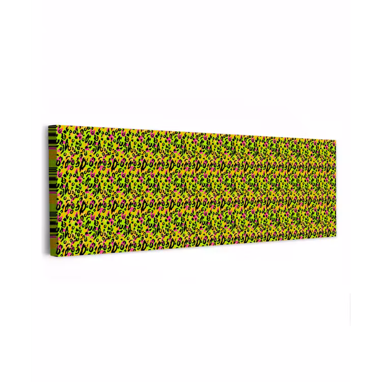 Dieren - Neon - Groen - Panterprint canvas 2cm klein 828 -z3d