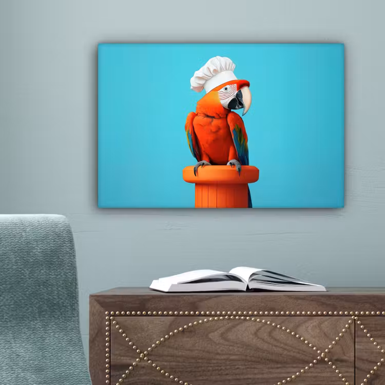 Ara - Koksmuts - Sokkel - Grappig canvas 2cm klein -sfeer4