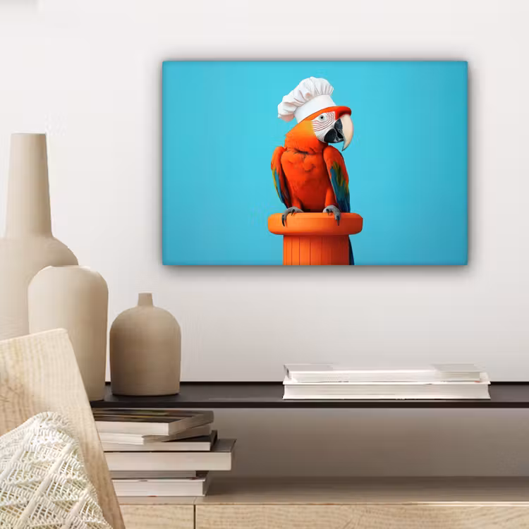 Ara - Koksmuts - Sokkel - Grappig canvas 2cm klein -sfeer6