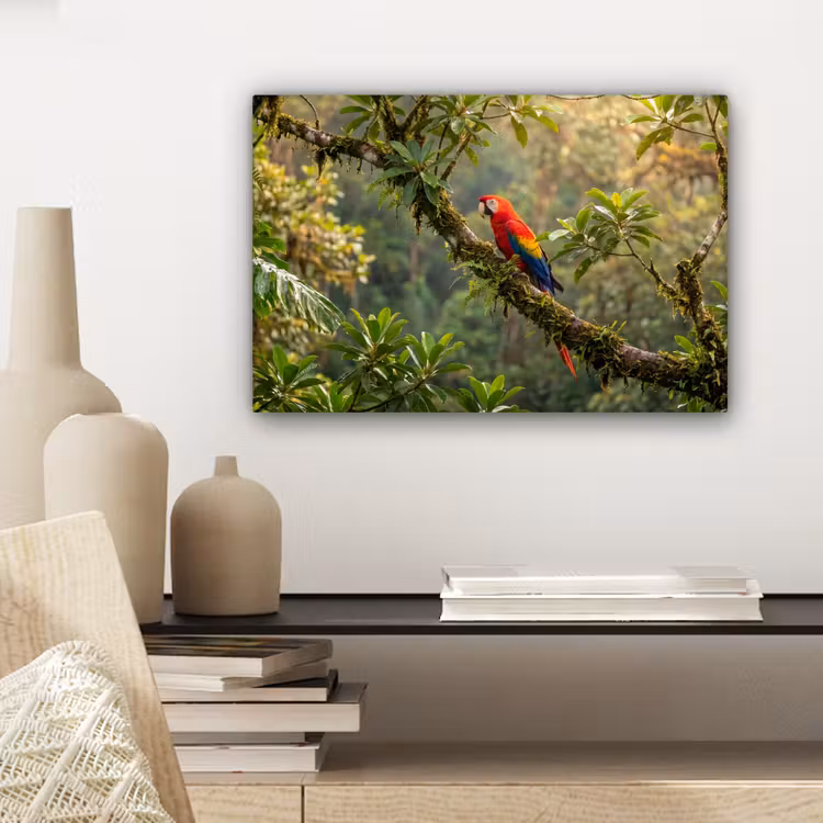 Ara - Jungle - Rood canvas 2cm klein -sfeer6