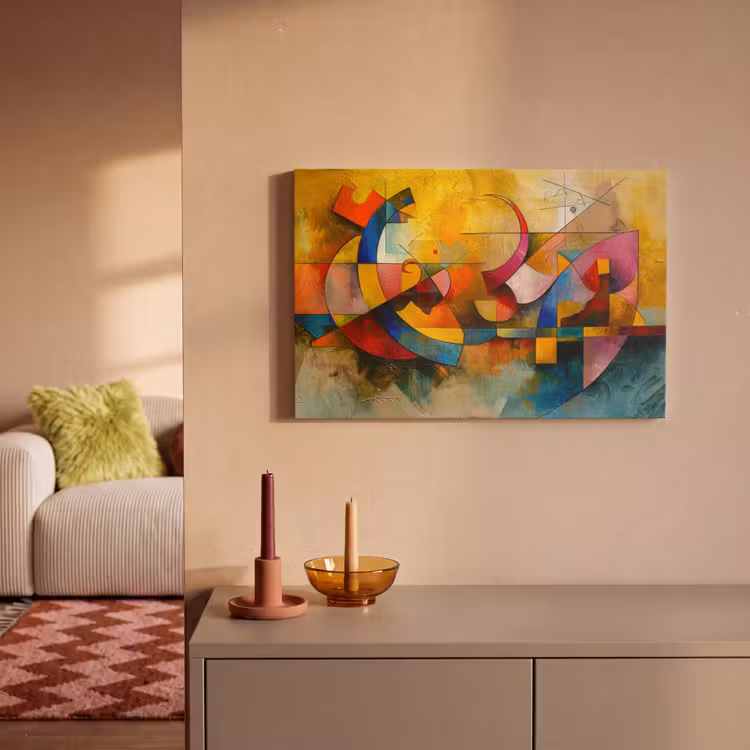 Kunst - Abstract - Modern canvas 2cm klein -sfeer1