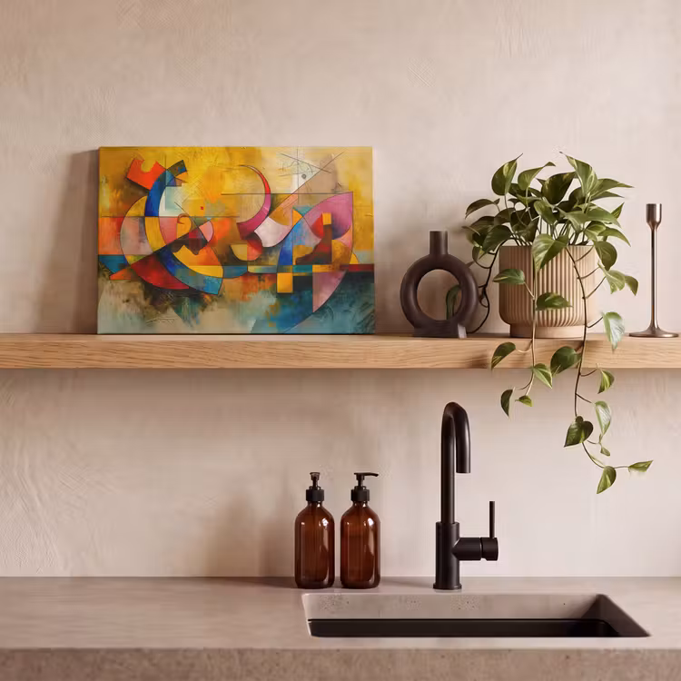Kunst - Abstract - Modern canvas 2cm klein -sfeer3