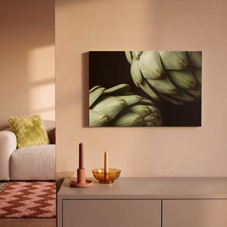Canvas Print - Artichoke - Green - Food - Artisjok - Groen - Eten canvas 2cm klein