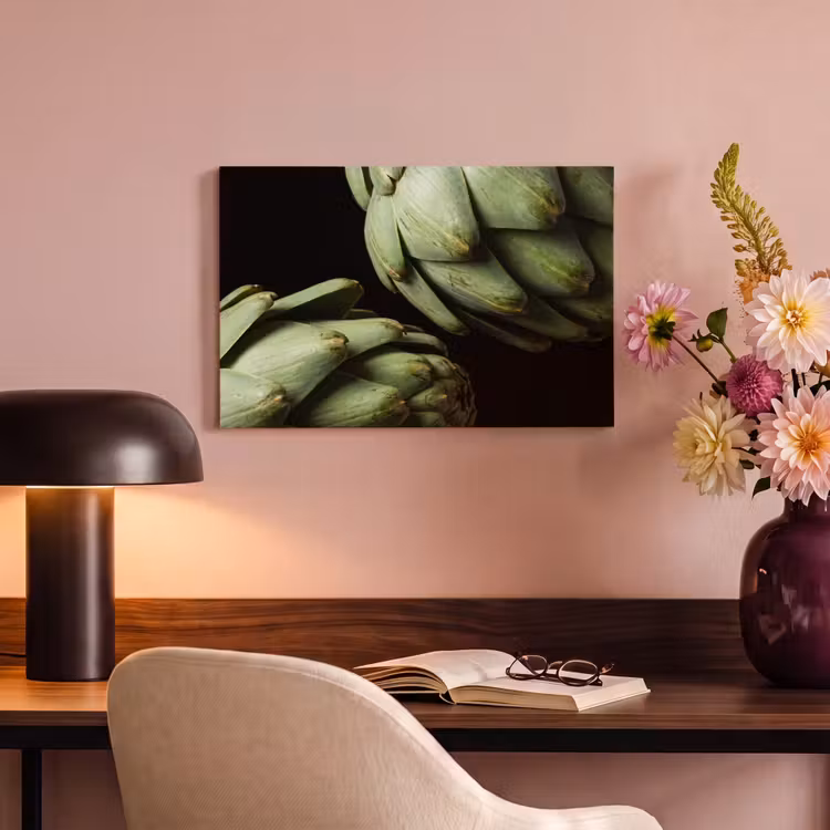 Canvas Print - Artichoke - Green - Food - Artisjok - Groen - Eten canvas 2cm klein