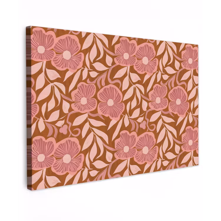 Sfeer - Bloemen - Roze canvas 2cm klein 34 -z3d