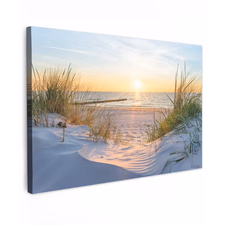 Strand - Zon - Duin - Gras - Zand - Horizon canvas 2cm klein -z3d