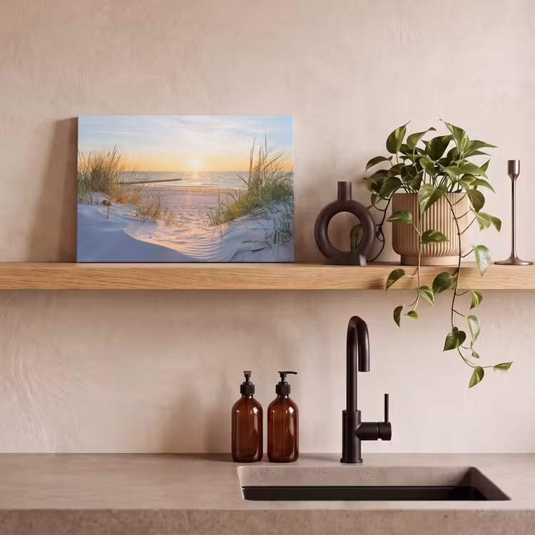 Strand - Zon - Duin - Gras - Zand - Horizon canvas 2cm klein -sfeer3