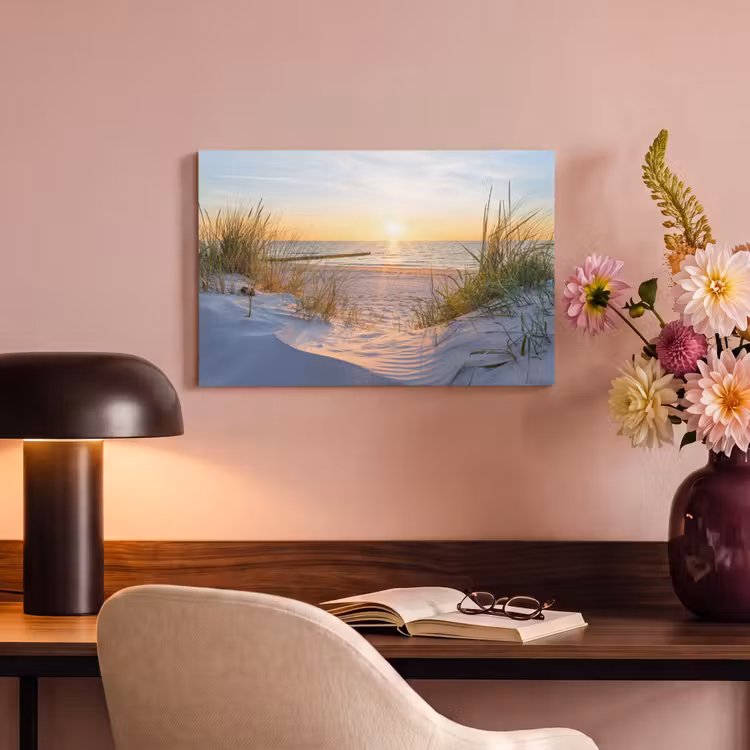 Strand - Zon - Duin - Gras - Zand - Horizon canvas 2cm klein -sfeer4