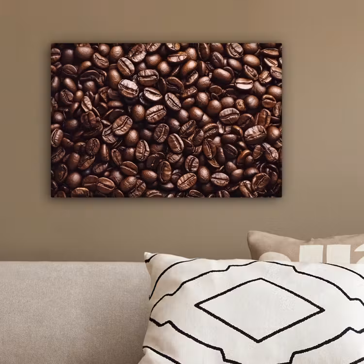 Bonen - Close-up - Donkerbruin canvas 2cm klein -sfeer3
