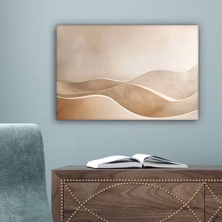 Beige - Heuvels - Patroon canvas 2cm klein -sfeer4