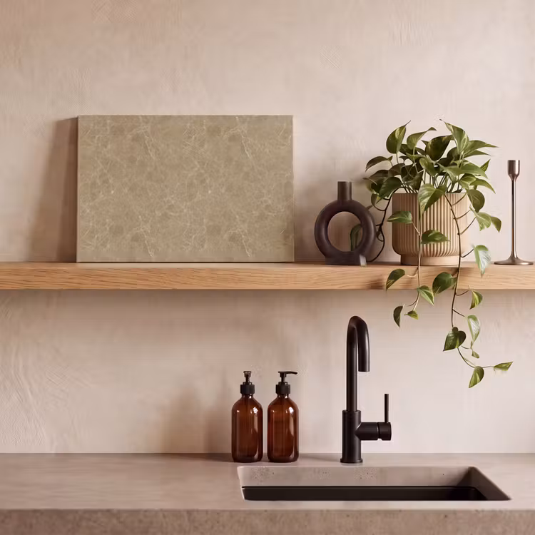 Beige - Marmer - Witte aders canvas 2cm klein 34 -sfeer3
