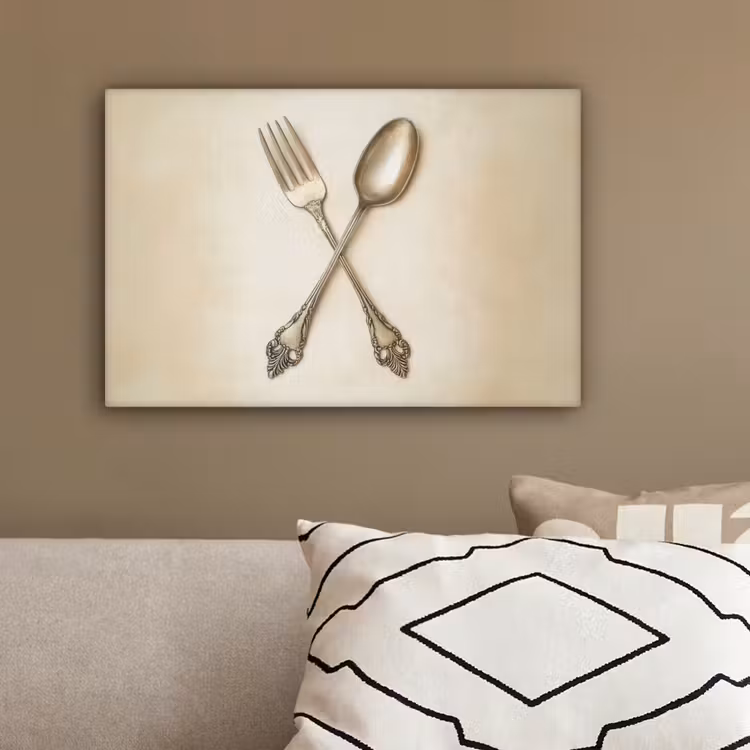 Beige - Vintage - Bestek canvas 2cm klein -sfeer3