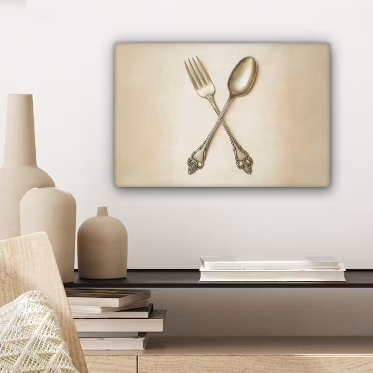 Beige - Vintage - Bestek canvas 2cm klein -sfeer6