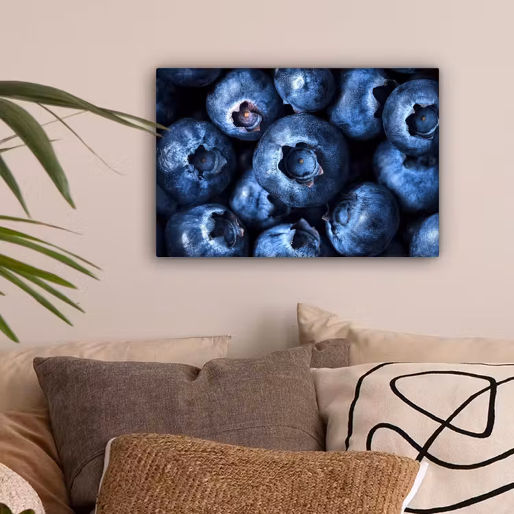 Bessen - Blauw - Fruit canvas 2cm klein -sfeer1