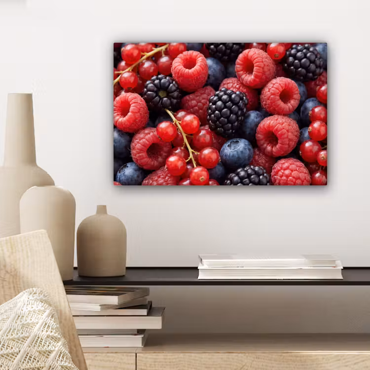 Bessen - Mix - Vers - Eten - Kleurrijk canvas 2cm klein -sfeer6