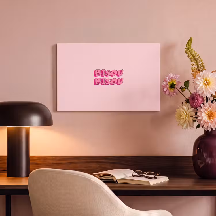 Bisou - Roze - Schaduw canvas 2cm klein -sfeer4