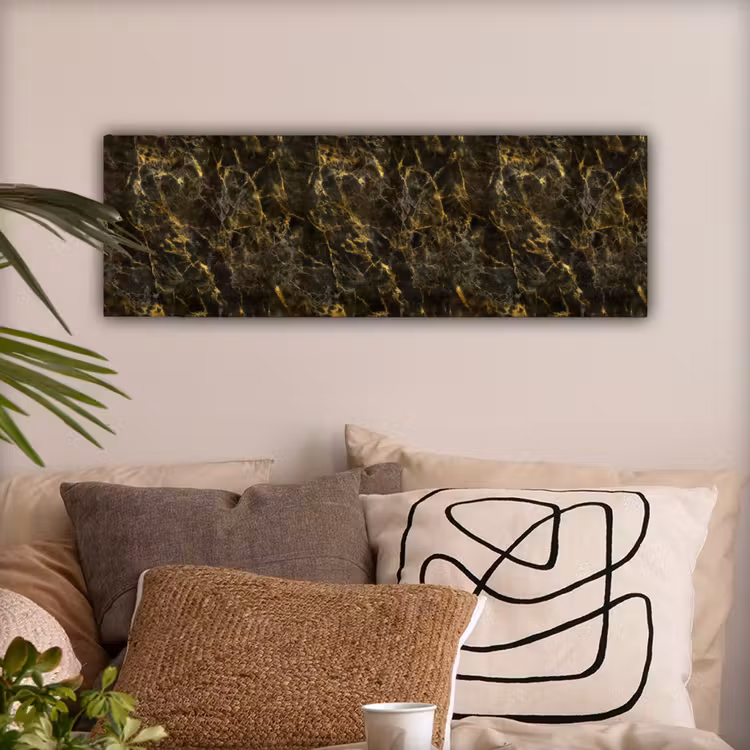 Zwart - Marmer - Goud canvas 2cm klein 828 -sfeer1